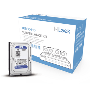 KIT TurboHD 1080p / DVR 4 canales / 4 Cámaras Bala de Metal / Fuente de Poder / 1 Disco Duro 1TB / Accesorios de Instalación